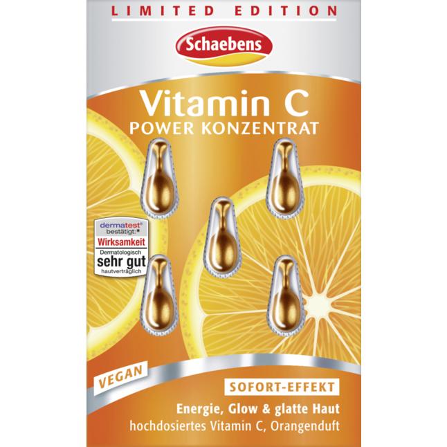 Картинка блистер омолаживающий концентрат с витамином С и токотриенолом SCHAEBENS в магазине МИР КАПСУЛ