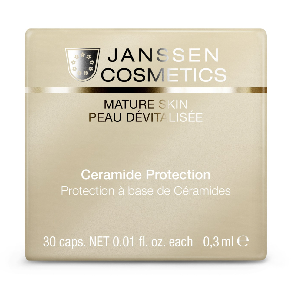 Картинка Janssen Cosmetics Ceramide Protection Capsules Mature Skin Омолаживающие капсулы для лица с Церамидами и Витамином С 30 шт. в магазине МИР КАПСУЛ