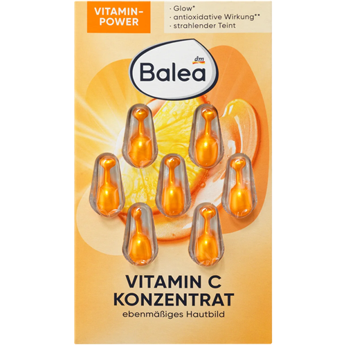 Картинка блистер концентрат для лица с витамином С Konzentrat Vitamin C BALEA в магазине МИР КАПСУЛ